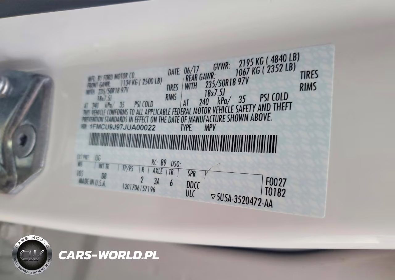 2018 Ford Escape Titanium VIN:1FMCU9J97JUA00022 - 13
