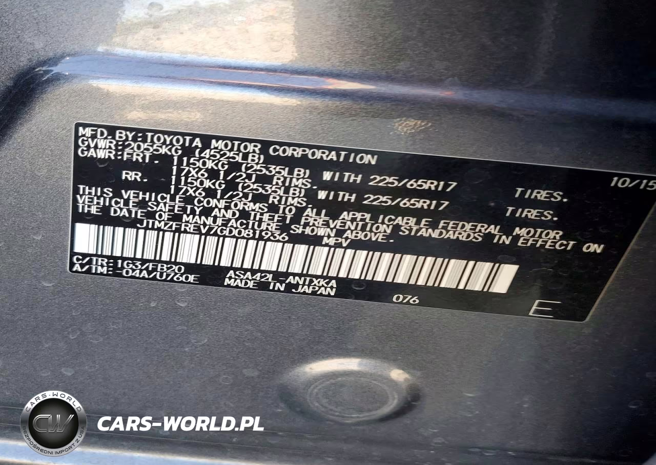 2016 Toyota Rav4 Le VIN:JTMZFREV7GD081936 - 12