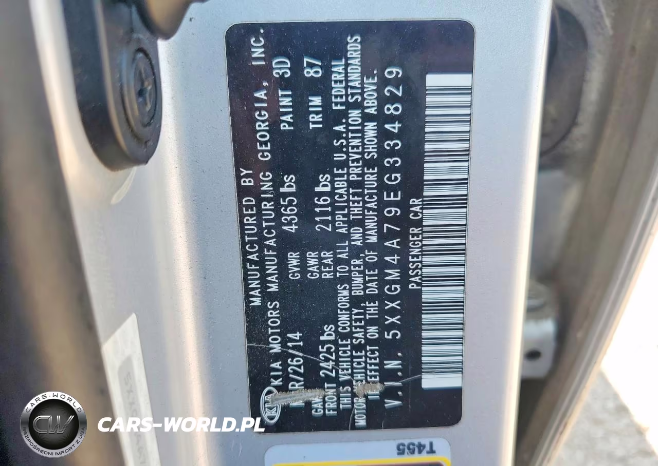 2014 Kia Optima Lx VIN:5XXGM4A79EG334829 - 12