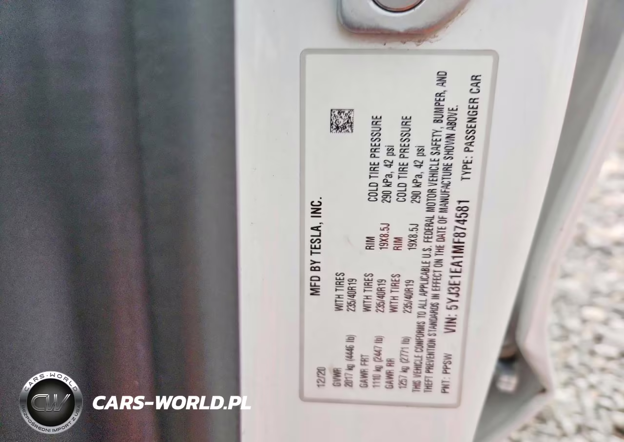 2021 Tesla Model 3 VIN:5YJ3E1EA1MF874581 - 12