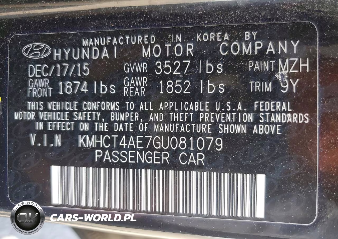 2016 Hyundai Accent Se VIN:KMHCT4AE7GU081079 - 12