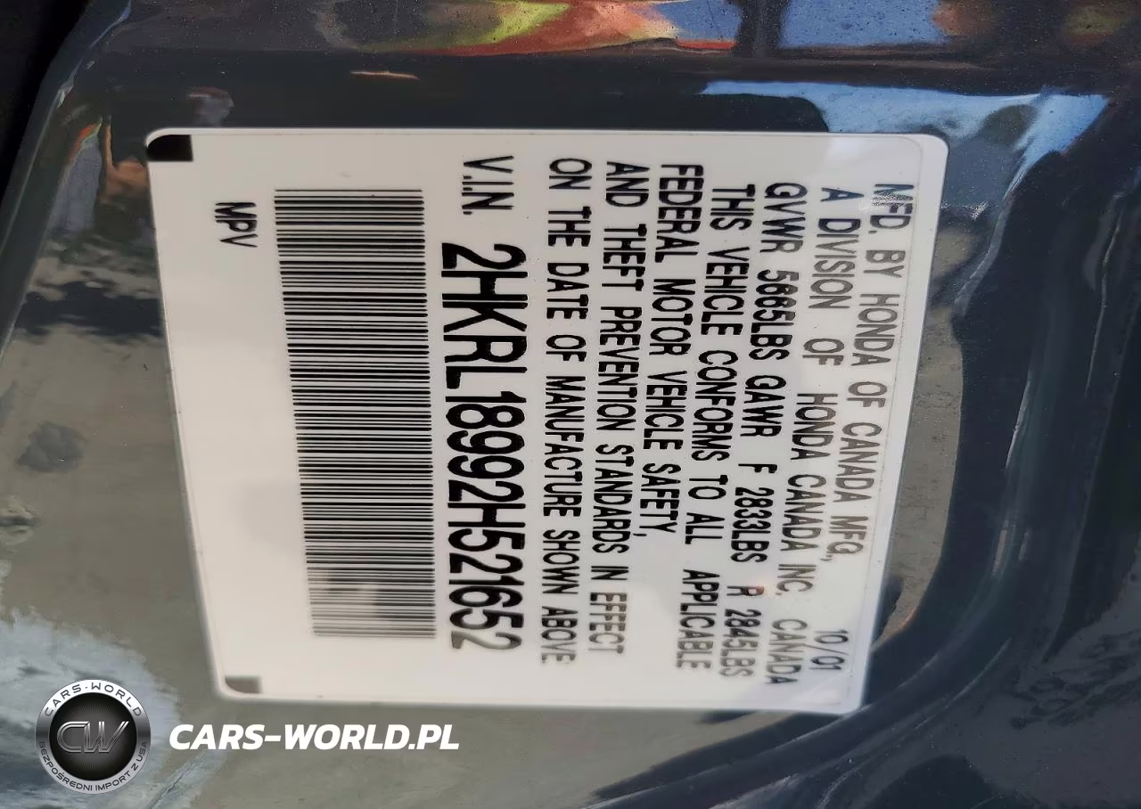 2002 Honda Odyssey Exl VIN:2HKRL18992H521652 - 13