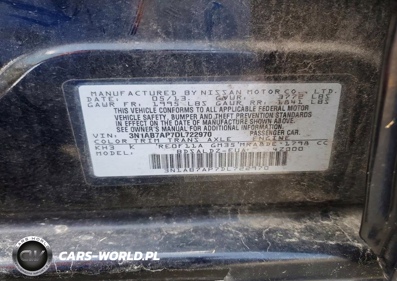 2013 Nissan Sentra S VIN:3N1AB7AP7DL722970 - 13