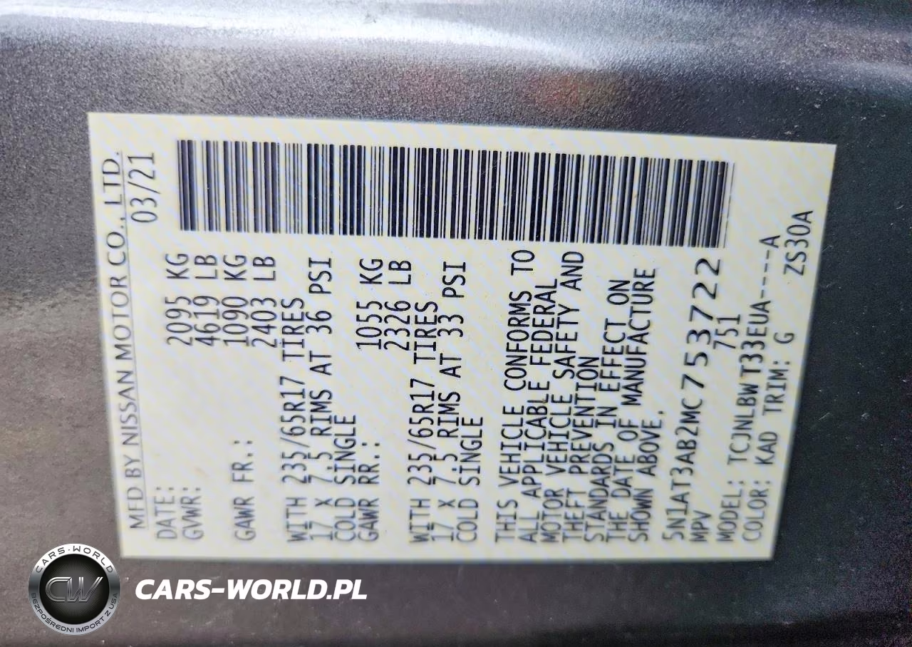2021 Nissan Rogue S VIN:5N1AT3AB2MC753722 - 13