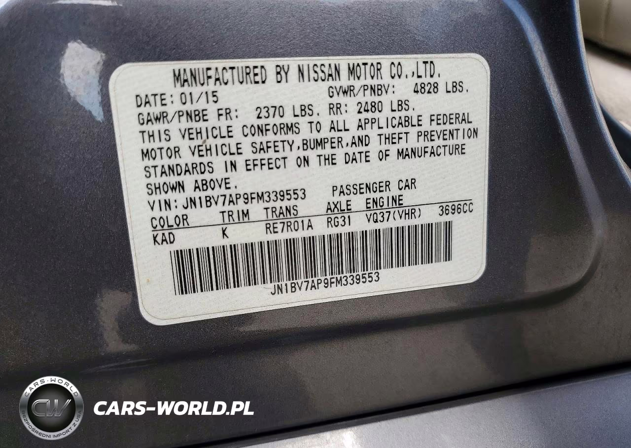 2015 Infiniti Q50 Premium VIN:JN1BV7AP9FM339553 - 13