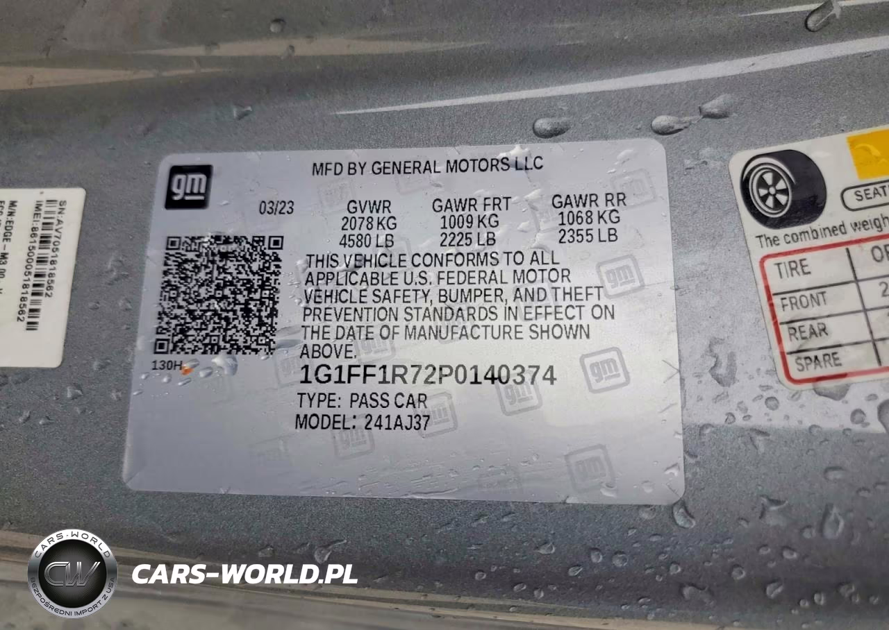 2023 Chevrolet Camaro Lt1 VIN:1G1FF1R72P0140374 - 13