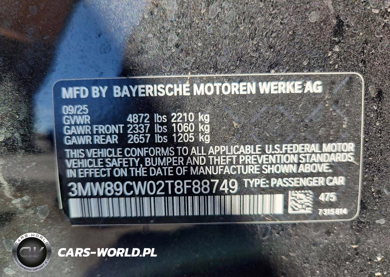 2026 BMW 330Xi VIN:3MW89CW02T8F88749 - 12