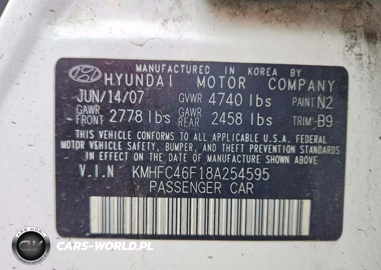 2008 Hyundai Azera Limited VIN:KMHFC46F18A254595 - 12