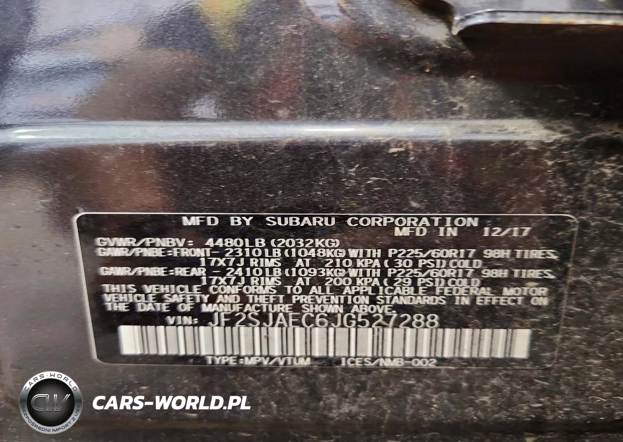 2018 Subaru Forester 2.5I Premium VIN:JF2SJAEC6JG527288 - 13