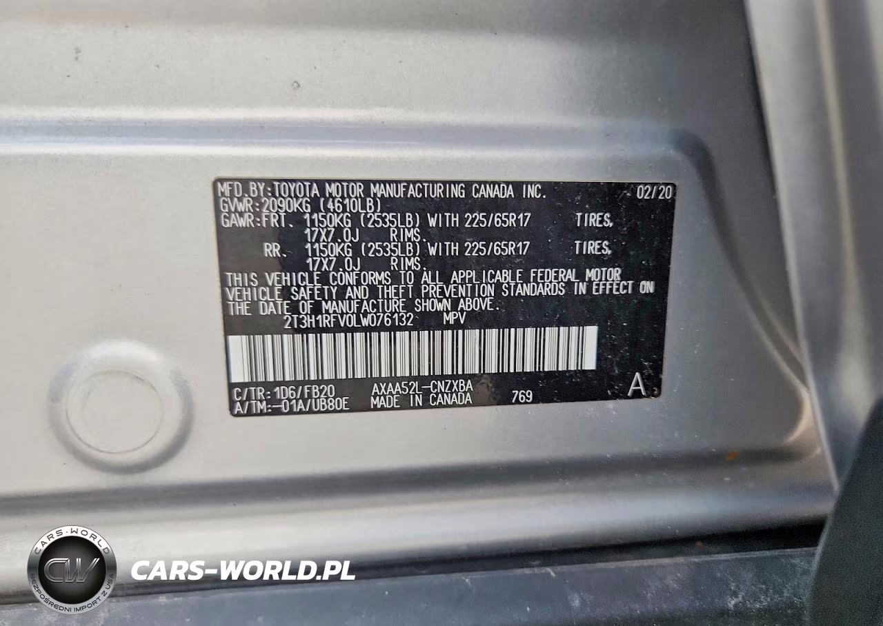 2020 Toyota Rav4 Le VIN:2T3H1RFV0LW076132 - 13
