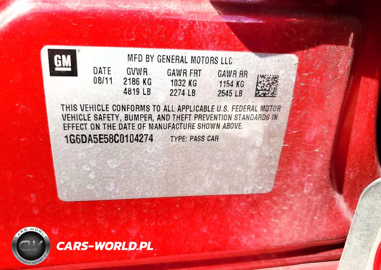 2012 Cadillac Cts VIN:1G6DA5E58C0104274 - 12