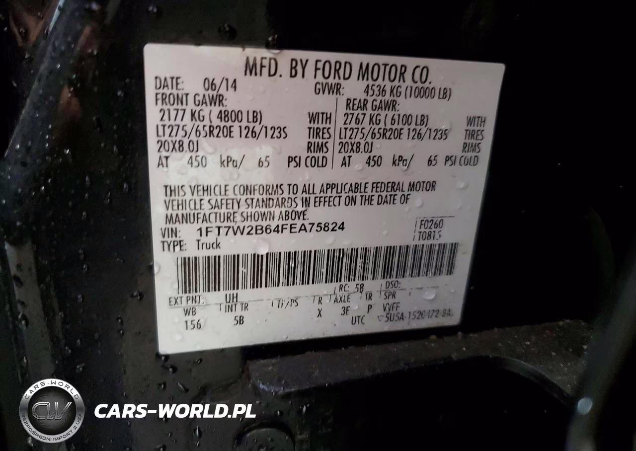 2015 Ford F250 Super Duty VIN:1FT7W2B64FEA75824 - 12