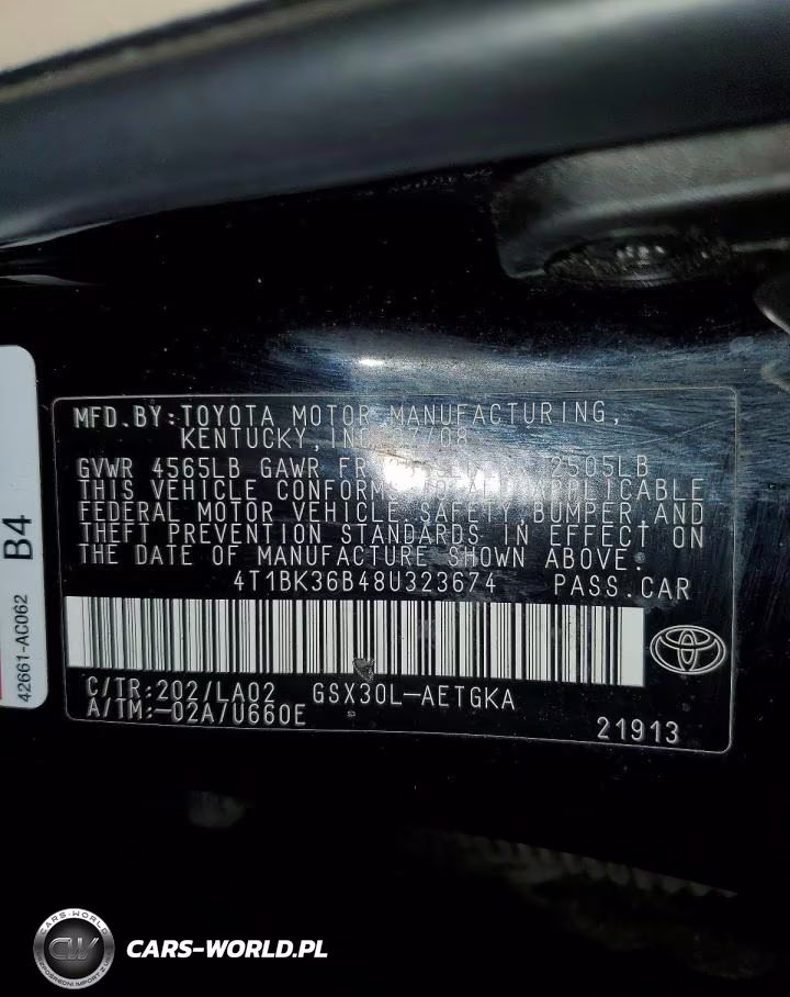 2008 Toyota Avalon Xls VIN:4T1BK36B48U323674 - 13
