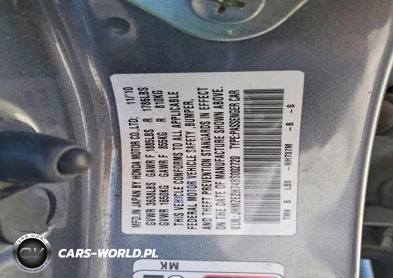 2011 Honda Insight Ex VIN:JHMZE2H74BS002720 - 12