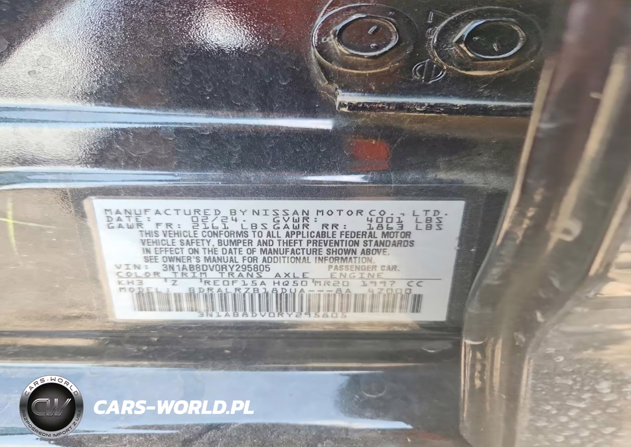 2024 Nissan Sentra Sr VIN:3N1AB8DV0RY295805 - 12