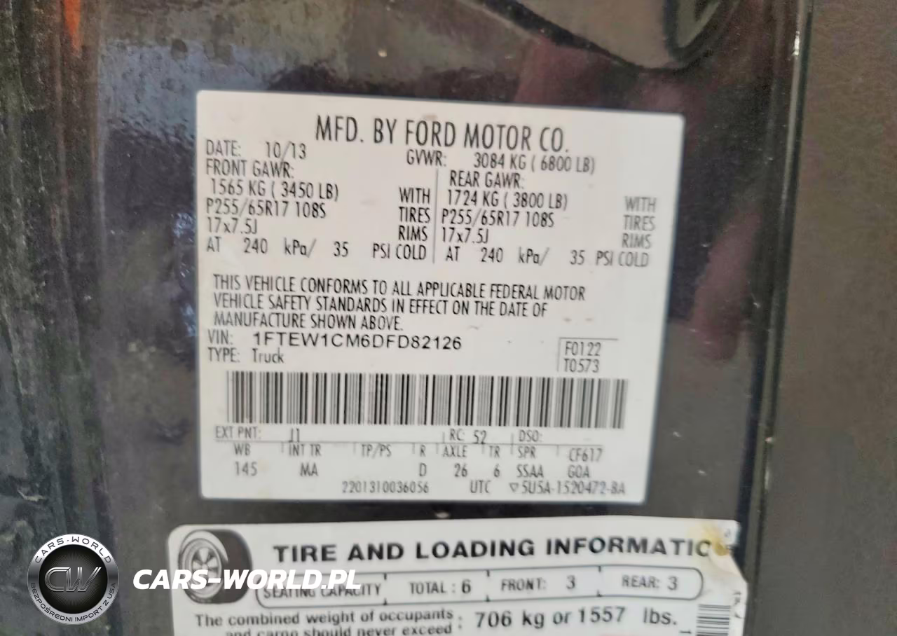 2013 Ford F150 Supercrew VIN:1FTEW1CM6DFD82126 - 12