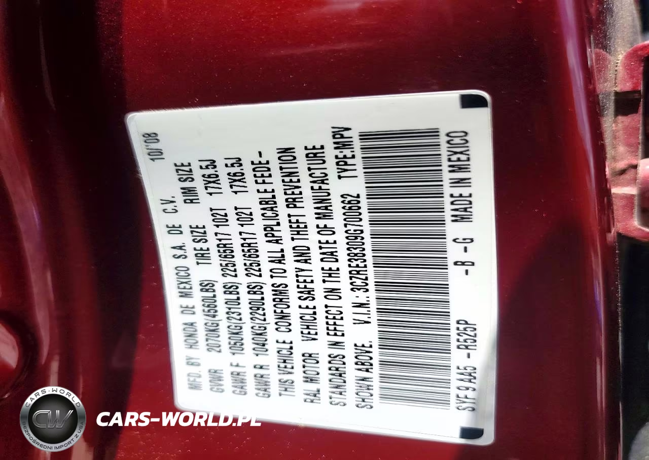 2009 Honda Cr-V Lx VIN:3CZRE38309G700662 - 12