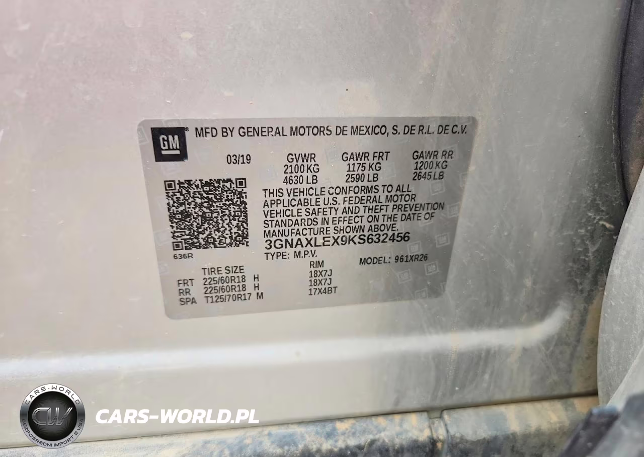 2019 Chevrolet Equinox Lt VIN:3GNAXLEX9KS632456 - 13