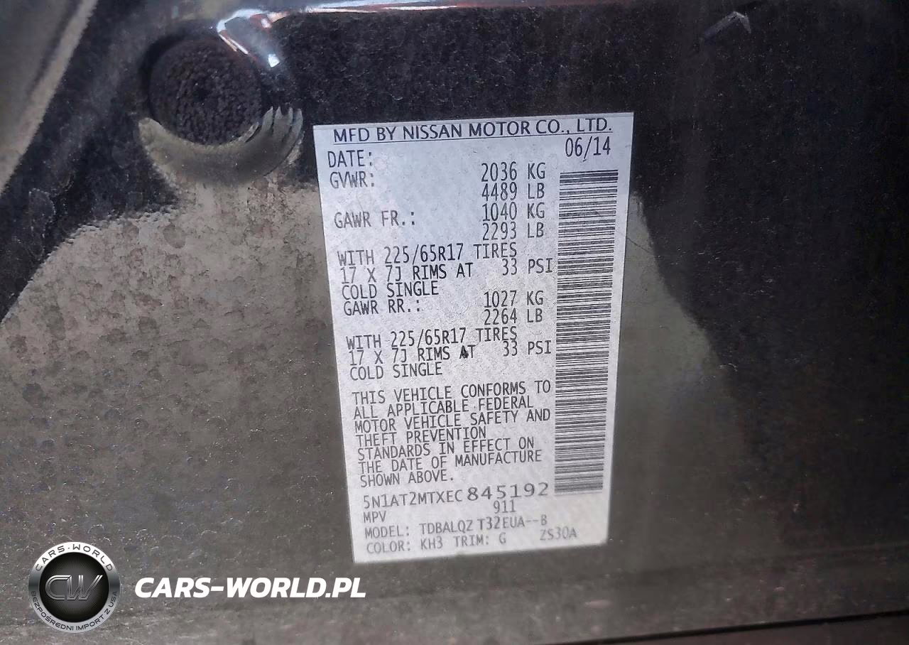 2014 Nissan Rogue Sv VIN:5N1AT2MTXEC845192 - 13