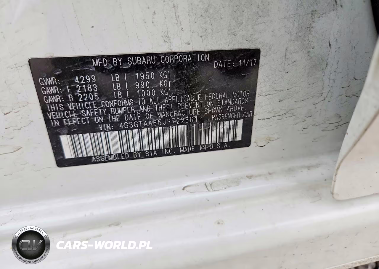 2018 Subaru Impreza VIN:4S3GTAA65J3722661 - 12
