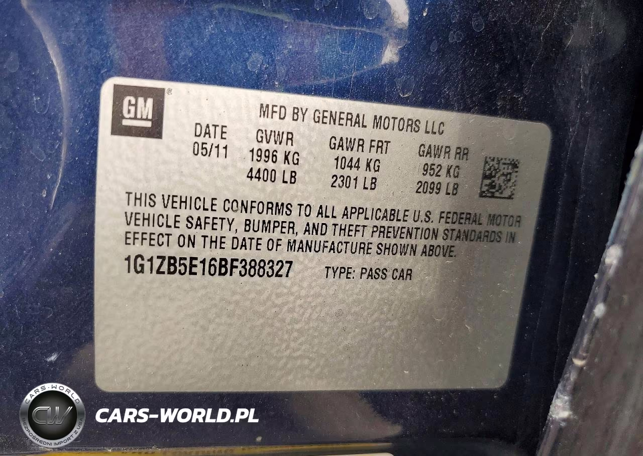 2011 Chevrolet Malibu Ls VIN:1G1ZB5E16BF388327 - 12