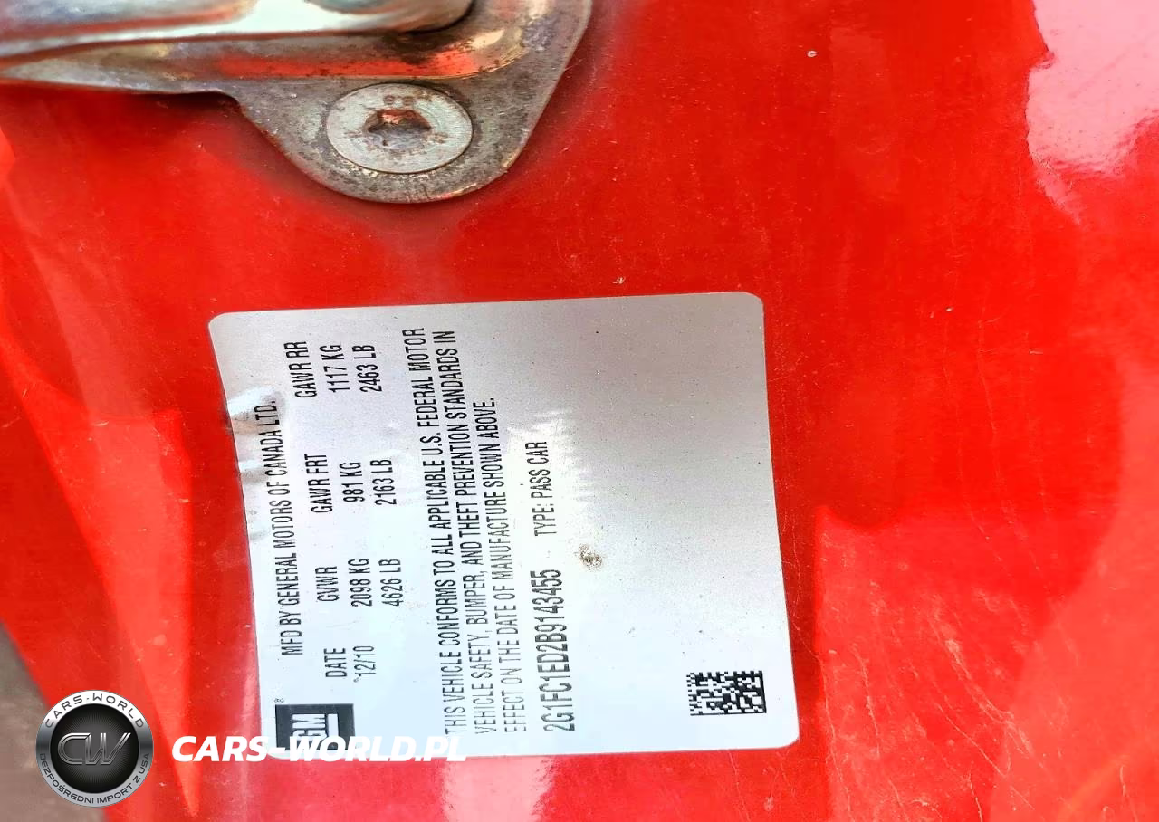 2011 Chevrolet Camaro Lt VIN:2G1FC1ED2B9143455 - 12