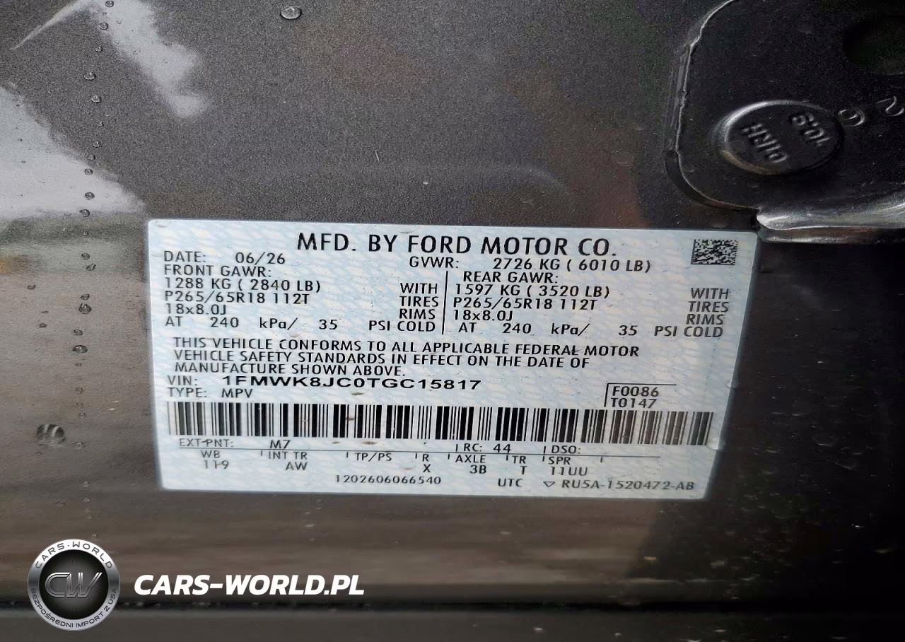 2026 Ford Explorer Tremor VIN:1FMWK8JC0TGC15817 - 14