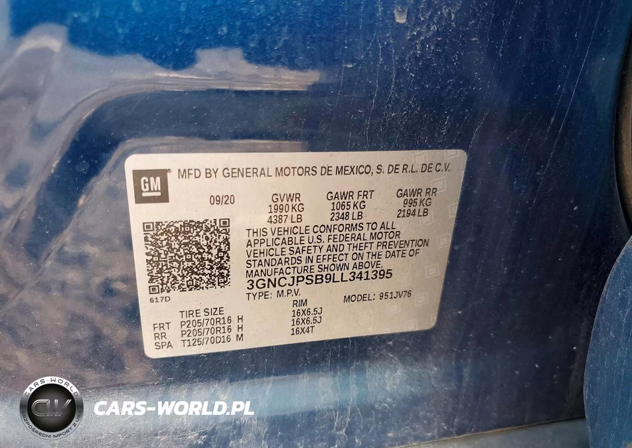 2020 Chevrolet Trax 1Lt VIN:3GNCJPSB9LL341395 - 12