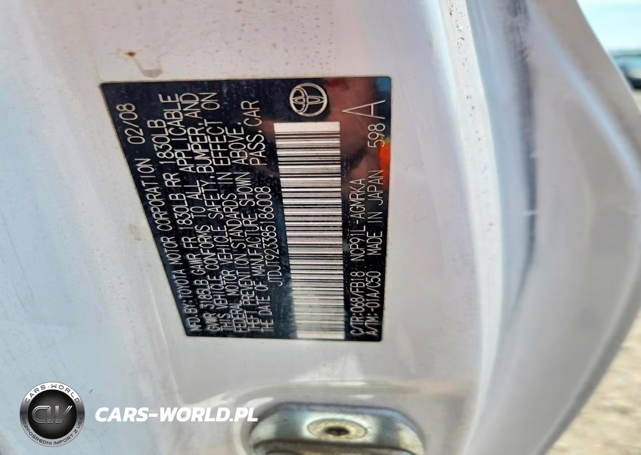 2008 Toyota Yaris Base VIN:JTDJT923385186008 - 13