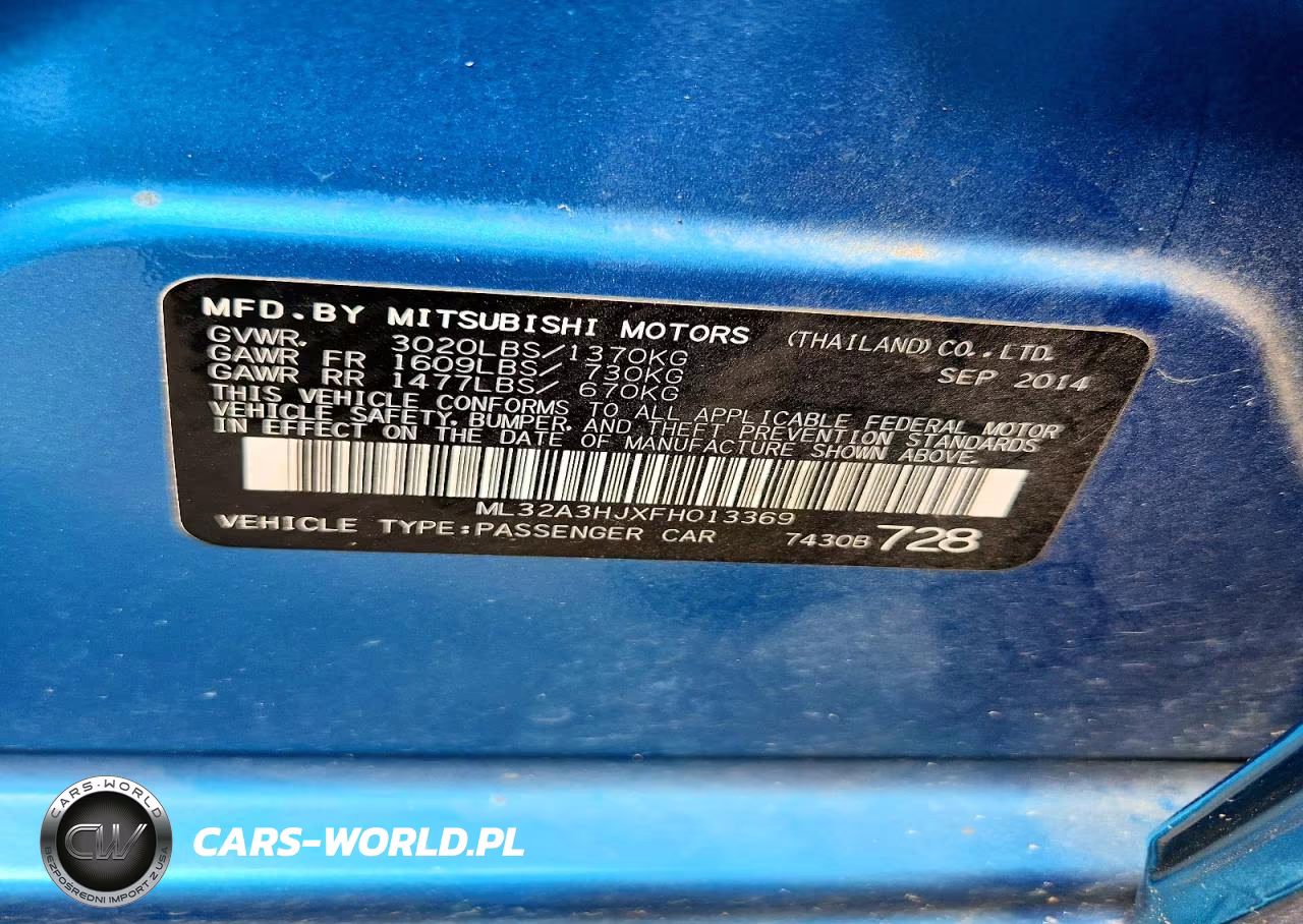 2015 Mitsubishi Mirage De VIN:ML32A3HJXFH013369 - 13