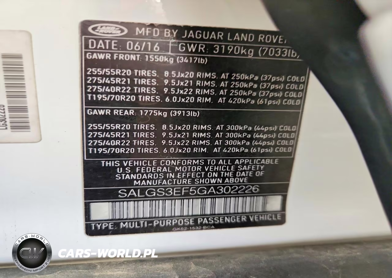 2016 Land Rover Range Rover Supercharged VIN:SALGS3EF5GA302226 - 13