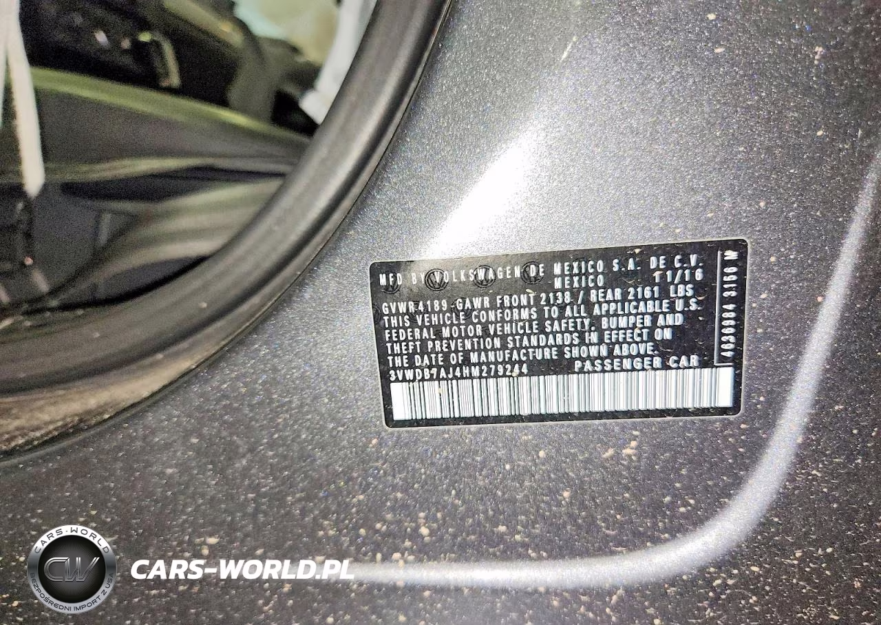 2017 Volkswagen Jetta Se VIN:3VWDB7AJ4HM279244 - 13