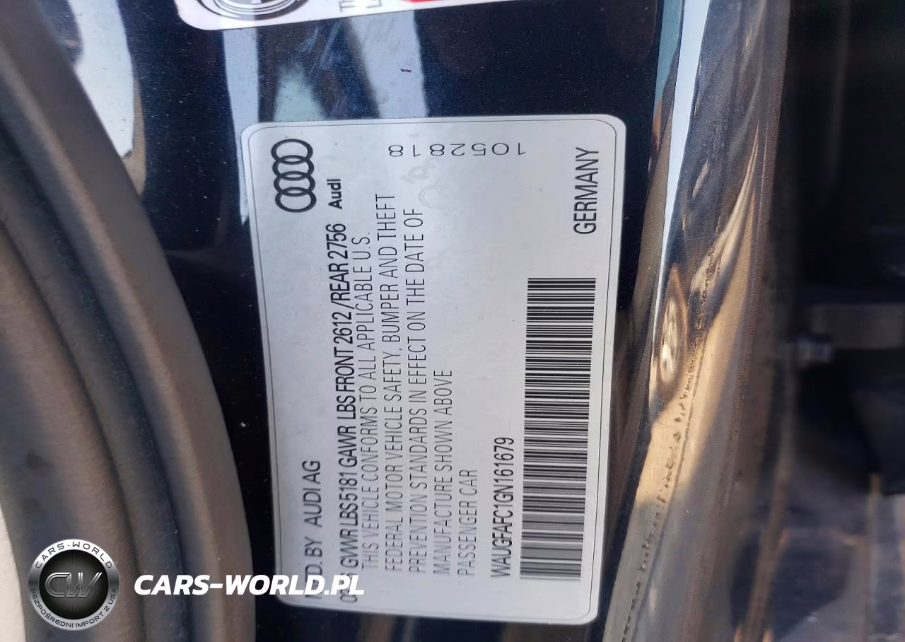2016 Audi A6 Premium Plus VIN:WAUGFAFC1GN161679 - 12