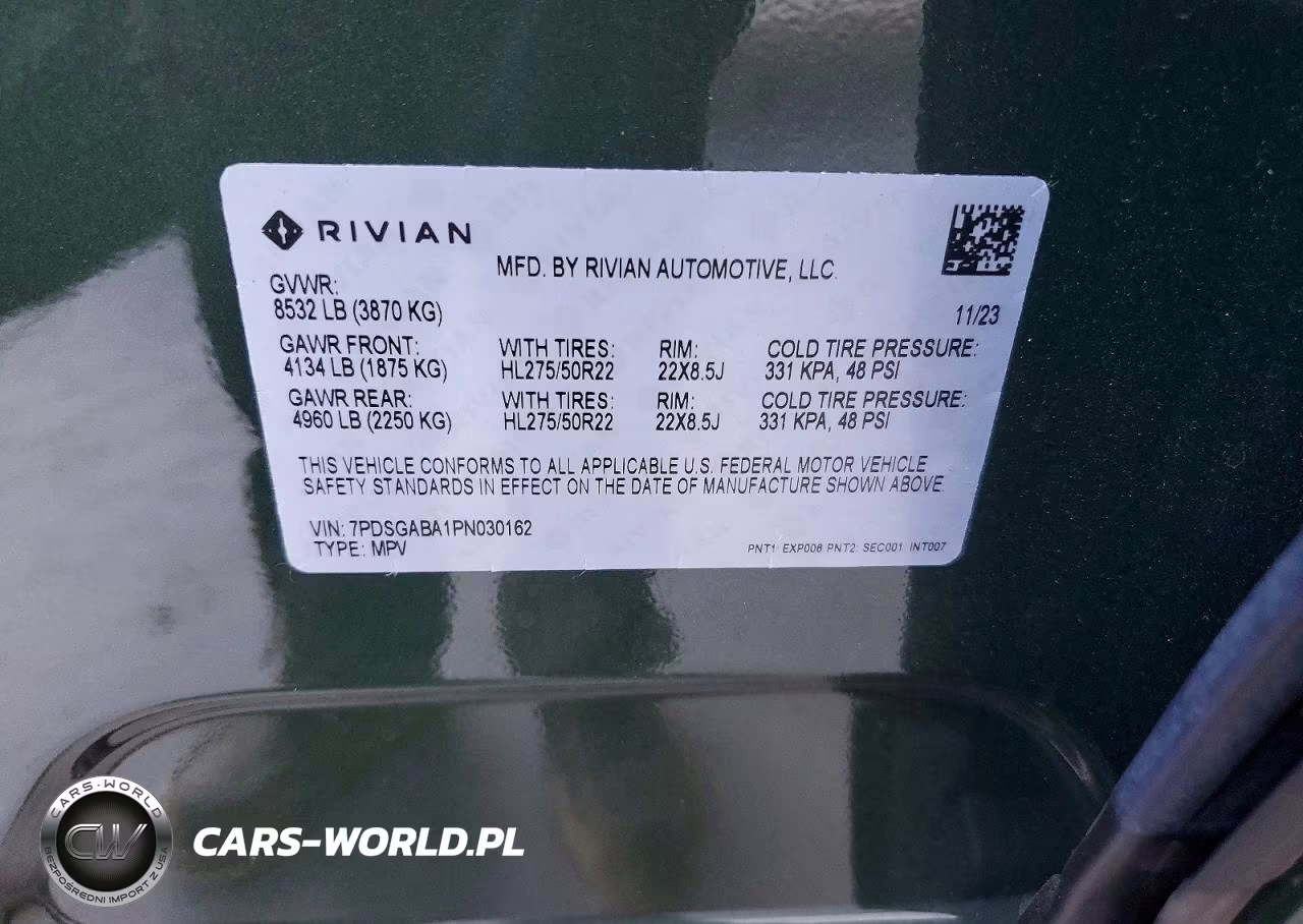 2023 Rivian R1S Adventure VIN:7PDSGABA1PN030162 - 13