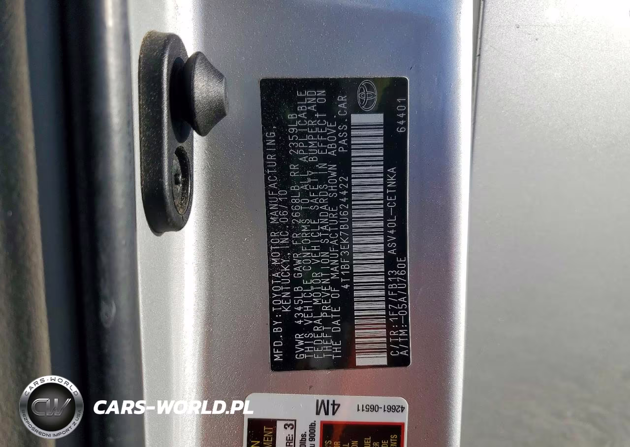 2011 Toyota Camry Le VIN:4T1BF3EK7BU624422 - 12