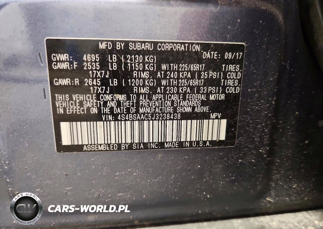 2018 Subaru Outback 2.5I VIN:4S4BSAAC5J3238438 - 13