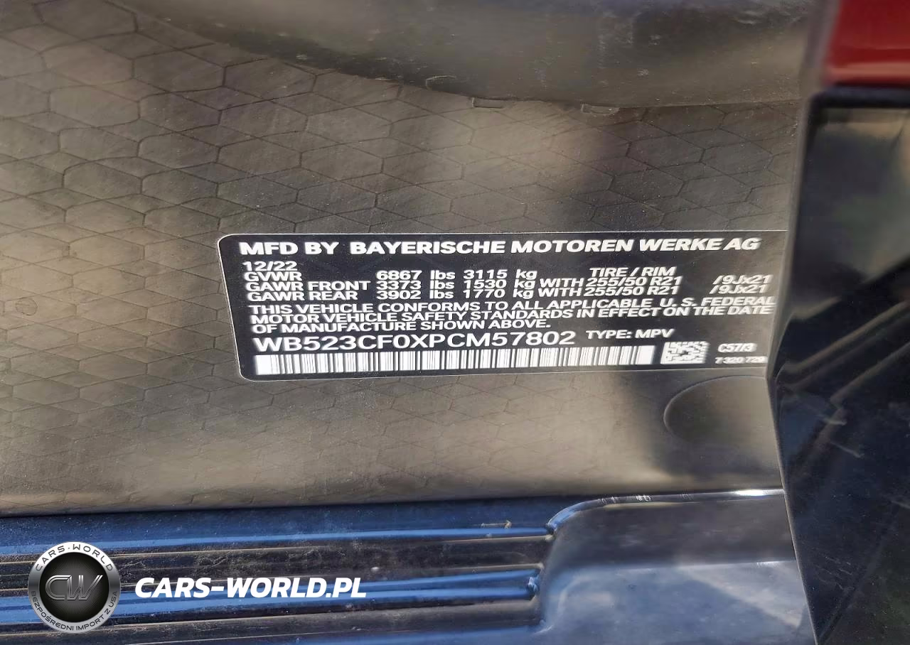 2023 BMW Ix xDrive50 VIN:WB523CF0XPCM57802 - 13
