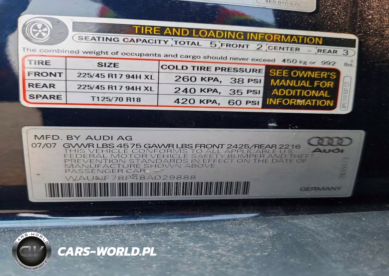 2008 Audi A3 2.0 Premium VIN:WAUNF78P48A029888 - 13