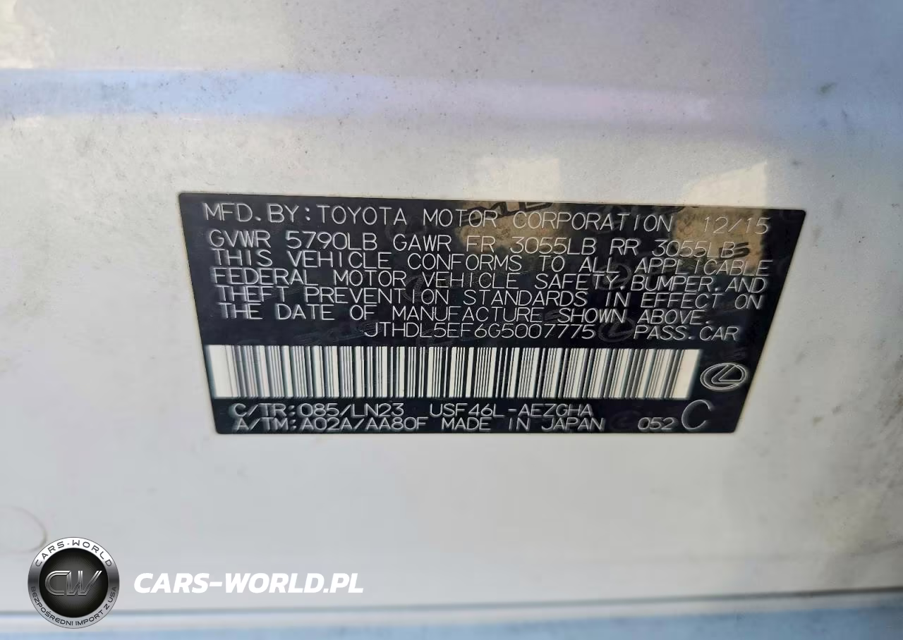2016 Lexus Ls 460L VIN:JTHDL5EF6G5007775 - 12