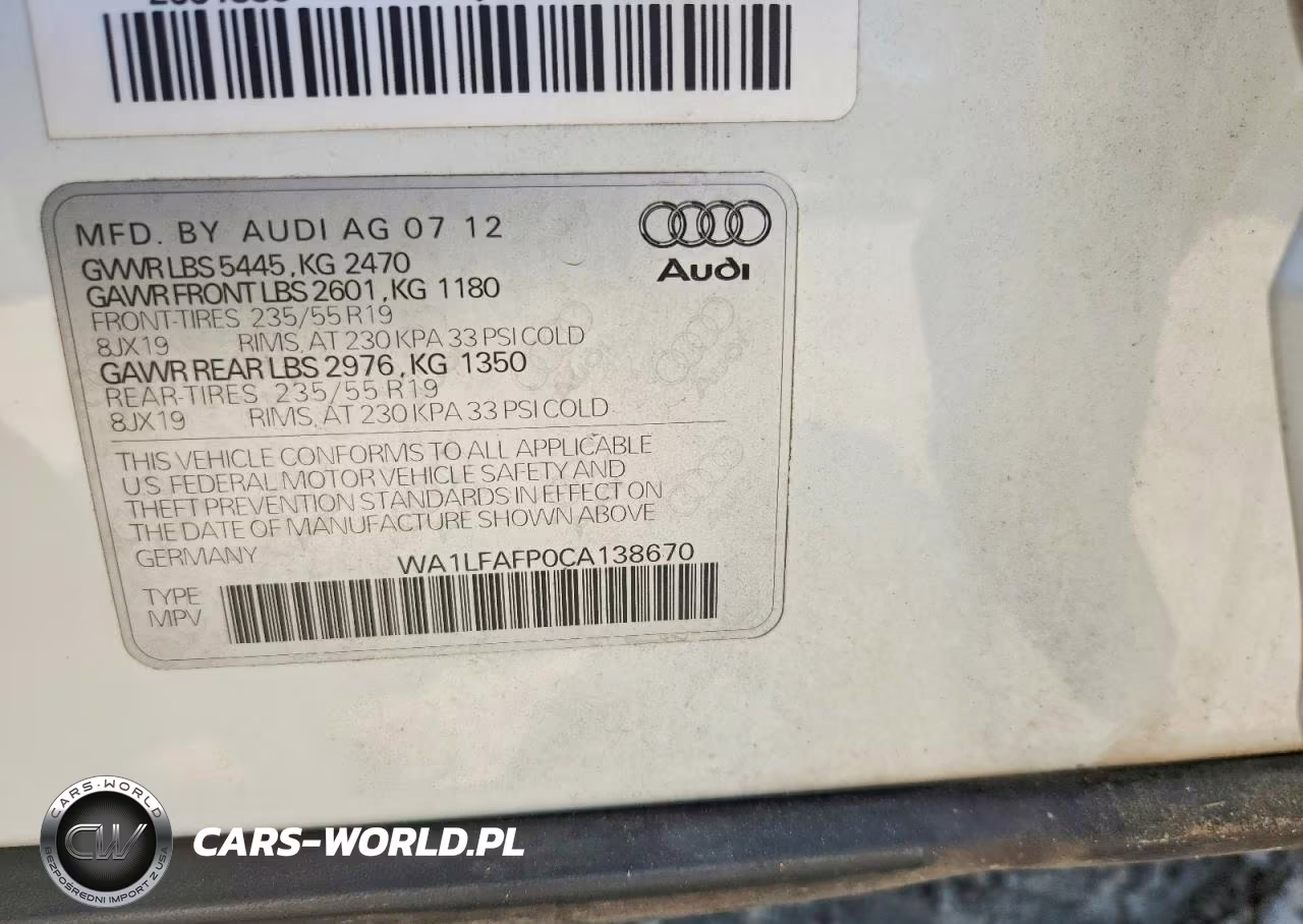 2012 Audi Q5 Premium Plus VIN:WA1LFAFP0CA138670 - 12