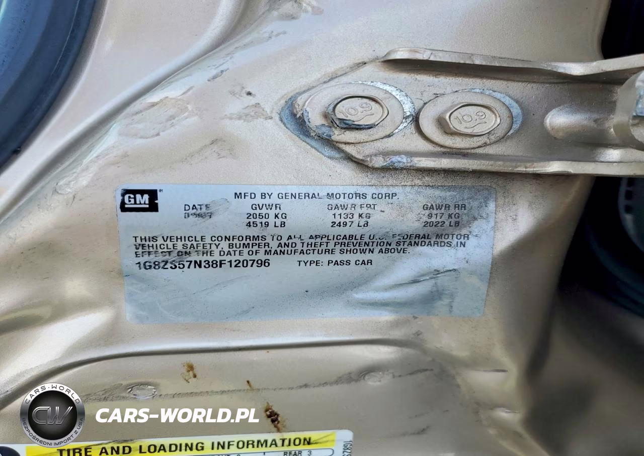 2008 Saturn Aura Xe VIN:1G8ZS57N38F120796 - 12