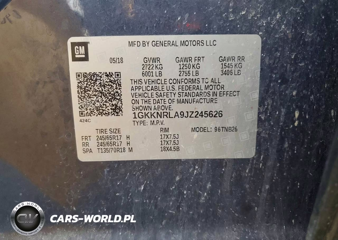 2018 GMC Acadia Sle VIN:1GKKNRLA9JZ245626 - 13
