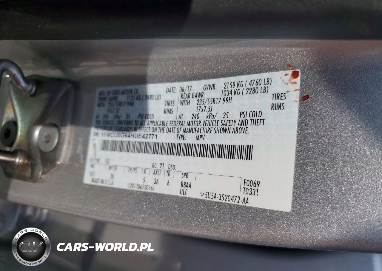 2017 Ford Escape Se VIN:1FMCU0G94HUE42771 - 13