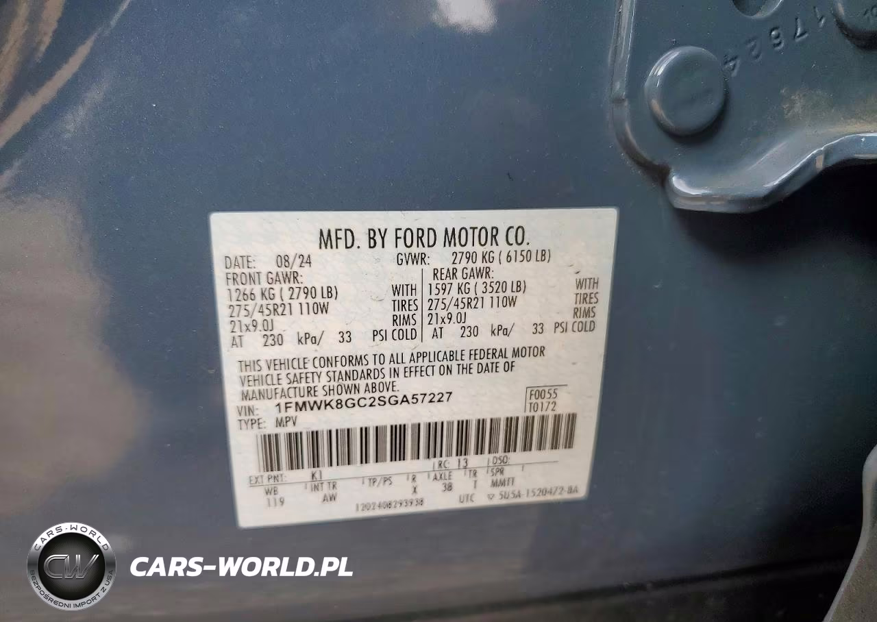 2025 Ford Explorer St VIN:1FMWK8GC2SGA57227 - 13