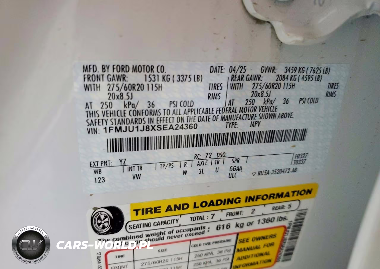 2025 Ford Expedition Active VIN:1FMJU1J8XSEA24360 - 14
