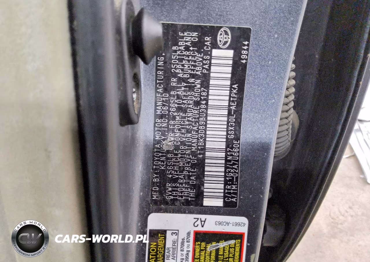 2011 Toyota Avalon Limited VIN:4T1BK3DB9BU384187 - 12