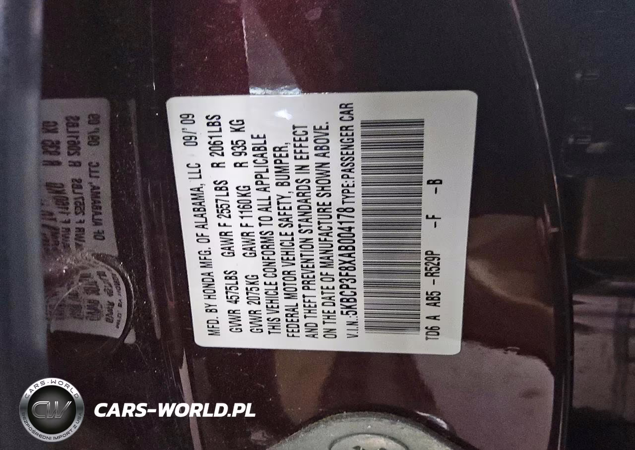 2010 Honda Accord Exl VIN:5KBCP3F8XAB004178 - 12