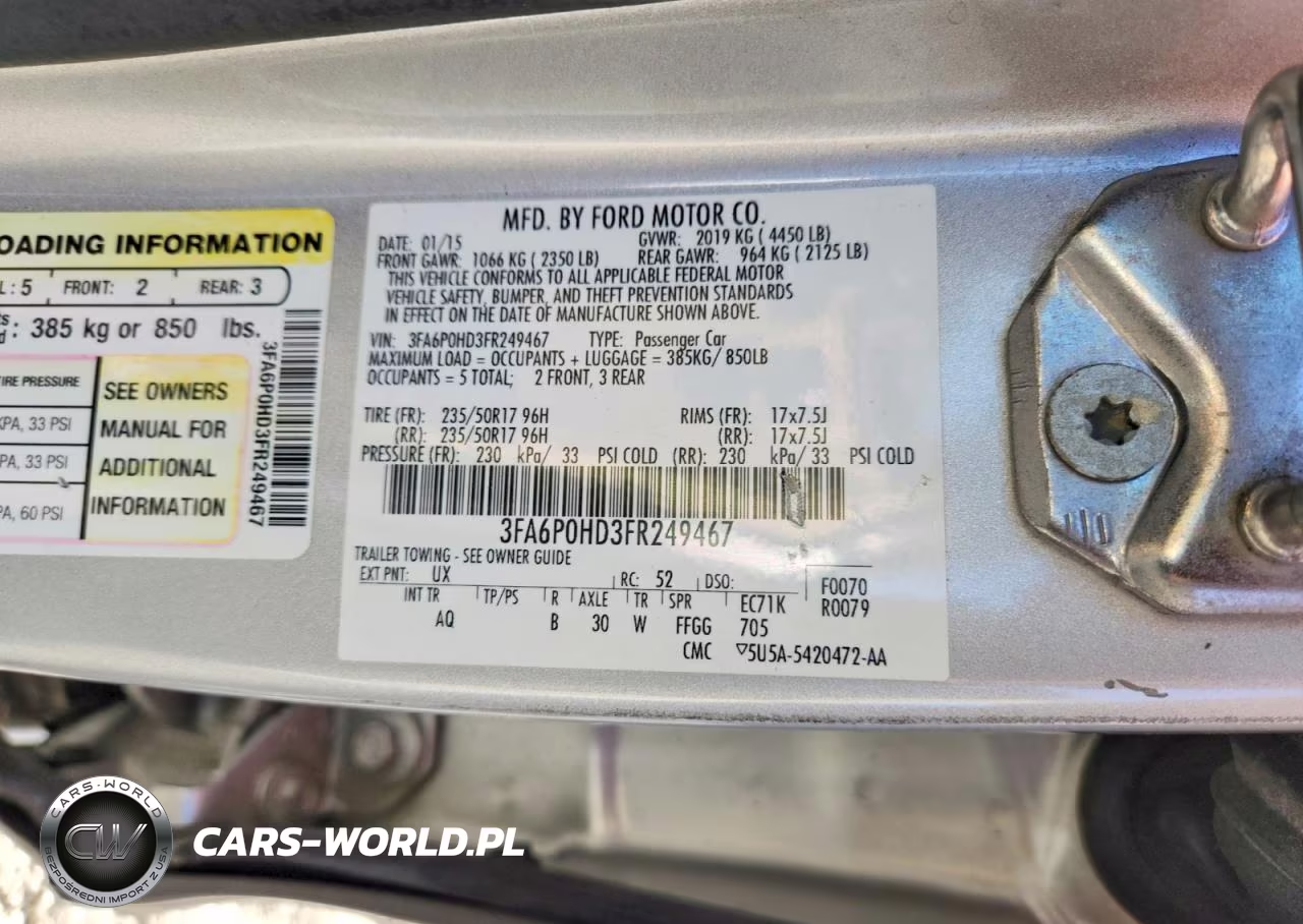 2015 Ford Fusion Se VIN:3FA6P0HD3FR249467 - 12