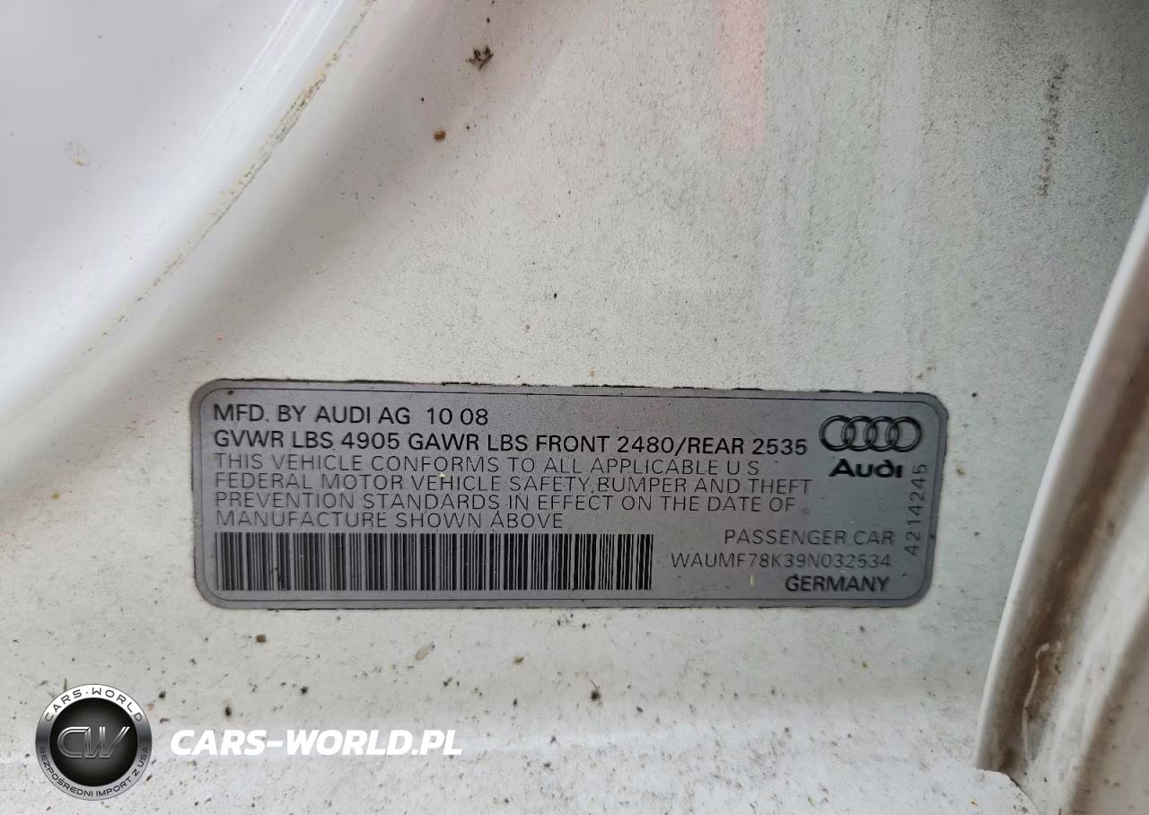 2009 Audi A4 Prestige VIN:WAUMF78K39N032534 - 12