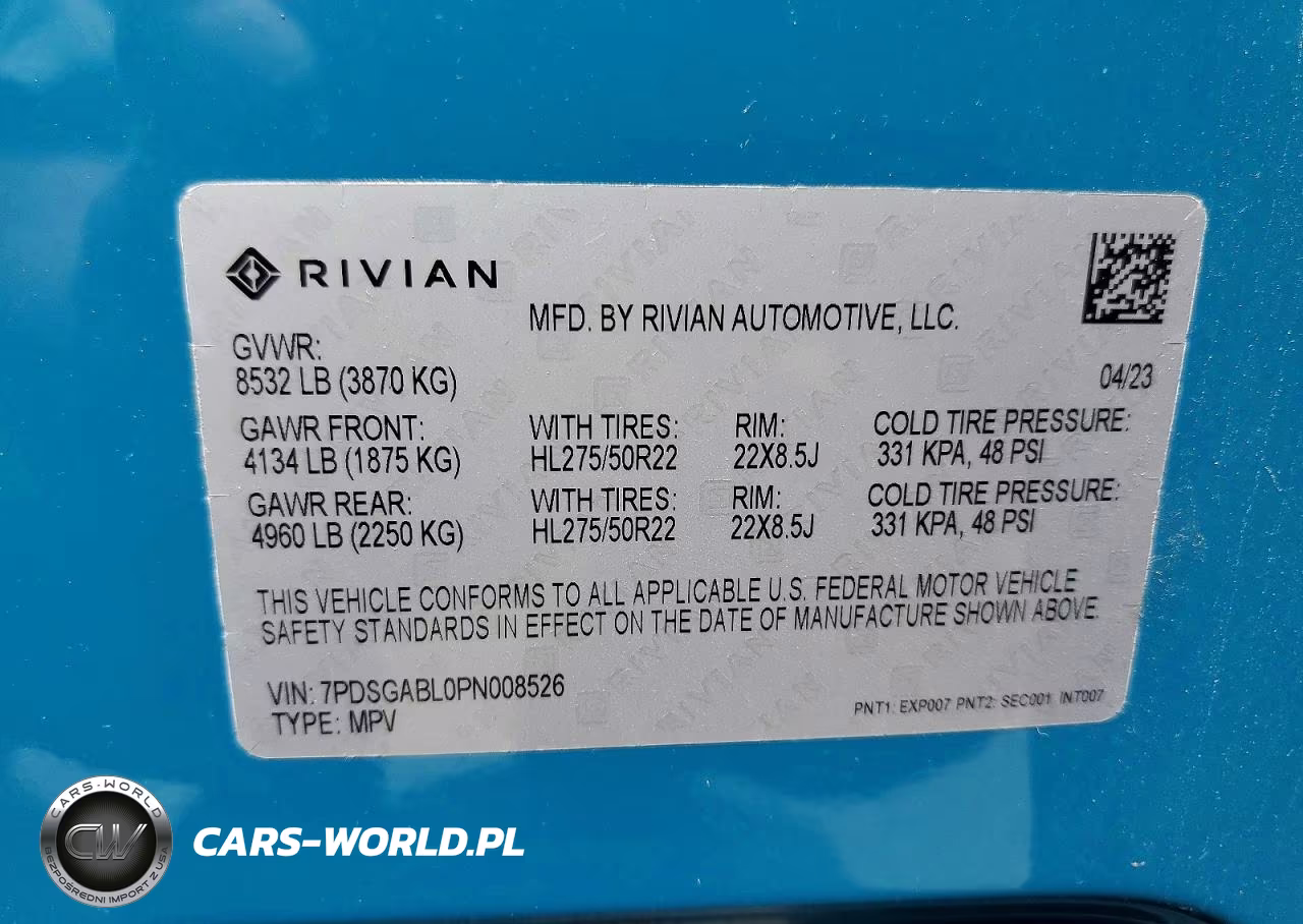 2023 Rivian R1S Launch Edition VIN:7PDSGABL0PN008526 - 14